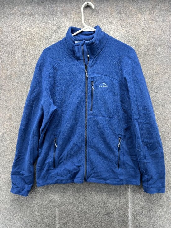 L.L. Bean Other - L.L.Bean Jacket Mens Medium Blue Mountain Trail Fleece Full Zip Outdoor Winter